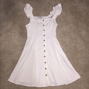 Super cute plus white fit and flare dress